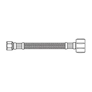 Kissler 88-2007 Flexible Braided Closet Connector 3/8 x 7/8 in Compression x Ballcock
