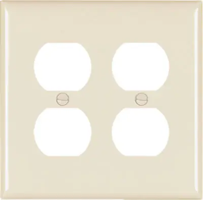 TRUE VALUE TP82LACC30 Pass & Seymour - Legrand Light Almond 2-Duplex Nylon Wall Plate