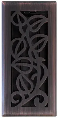 TRUE VALUE RG3279 Vine Floor Register Oil Rubbed Bronze 4 x 10-In.