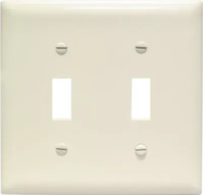 True Value TP2LACC30 Pass & Seymour - Legrand Almond 2-Toggle Opening Nylon Wall Plate