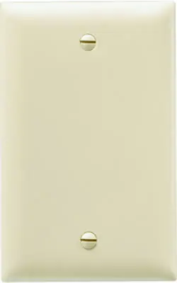 TRUE VALUE TP13ICC30 Wall Plate, Blank, Ivory Nylon