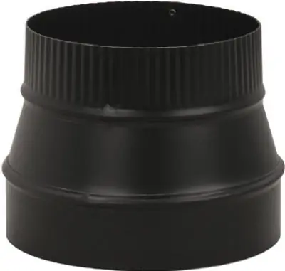 True Value BM0079 Imperial Black Stove Pipe Flue Reducer 24-GA 8 x 6-In.