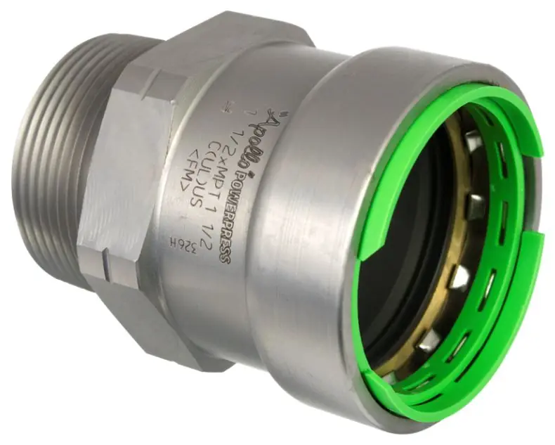 Apollo Valve PWR7480880 Apollo Valve PWR7480880 PowerPress Non-Gas 1-1/2 in Press x MIP Adapter