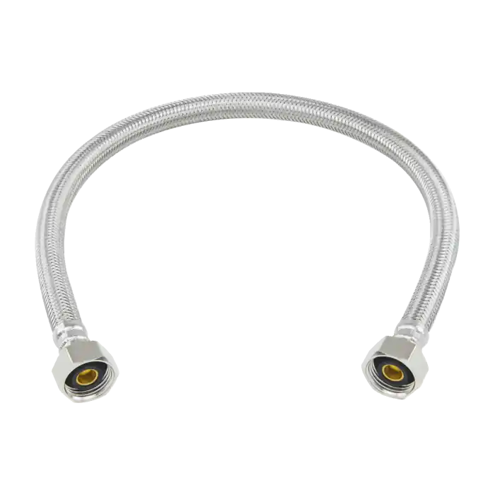 BrassCraft PLS8-20A F1 1/2 In. FIP X 1/2 In. FIP X 20 In. Length Braided Stainless Steel Faucet Connector