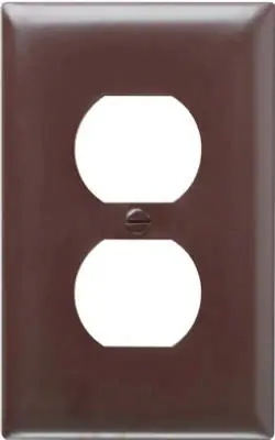 True Value TP8CC25 Wall Plate, 1 Gang, Brown Nylon