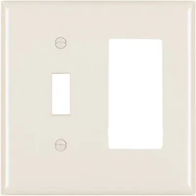 TRUE VALUE TP126LACC12 Pass & Seymour - Legrand Almond 1-Toggle & 1 Decorator Opening Nylon Wall Plate