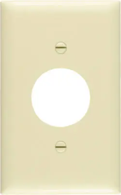 TRUE VALUE TP7ICC30 Wall Plate, Single Outlet, Ivory Nylon