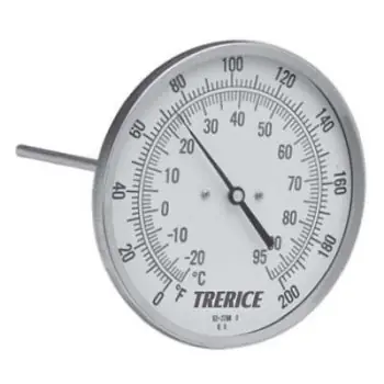 Trerice B8320205 Thermometer 20 - 240 deg F 2-1/2 in L Stem B83202.20.240