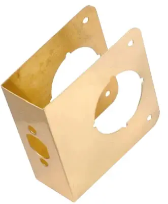 True Value 2061-PB 4-1/2-Inch Brass Door Reinforcer