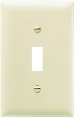 True Value TP1ICC100 Wall Plate, Single Toggle, Ivory Nylon