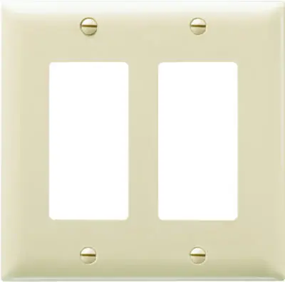 TRUE VALUE TP262ICC30 Pass & Seymour - Legrand Ivory 2 Decorator Openings Nylon Wall Plate