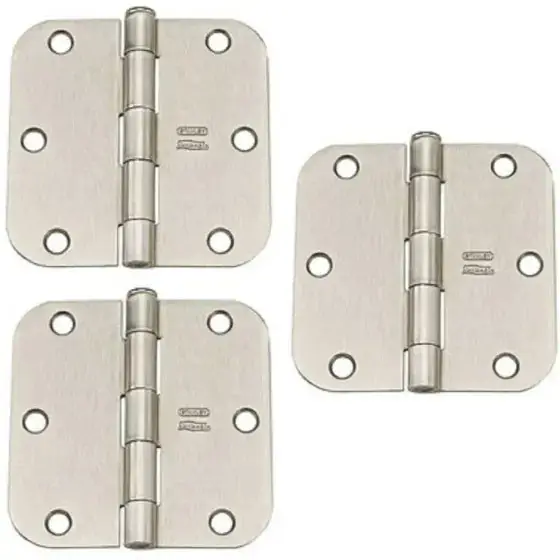 True Value N830-328 V512R5/8 Door Hinges 3 Pack Satin Nickel Replacement MPN