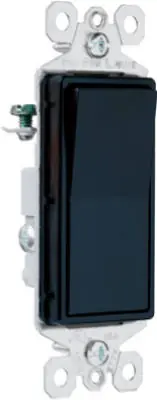 TRUE VALUE TM873BKCC10 Pass & Seymour - Legrand Decor 3-Way Light Switch, 15A, Black